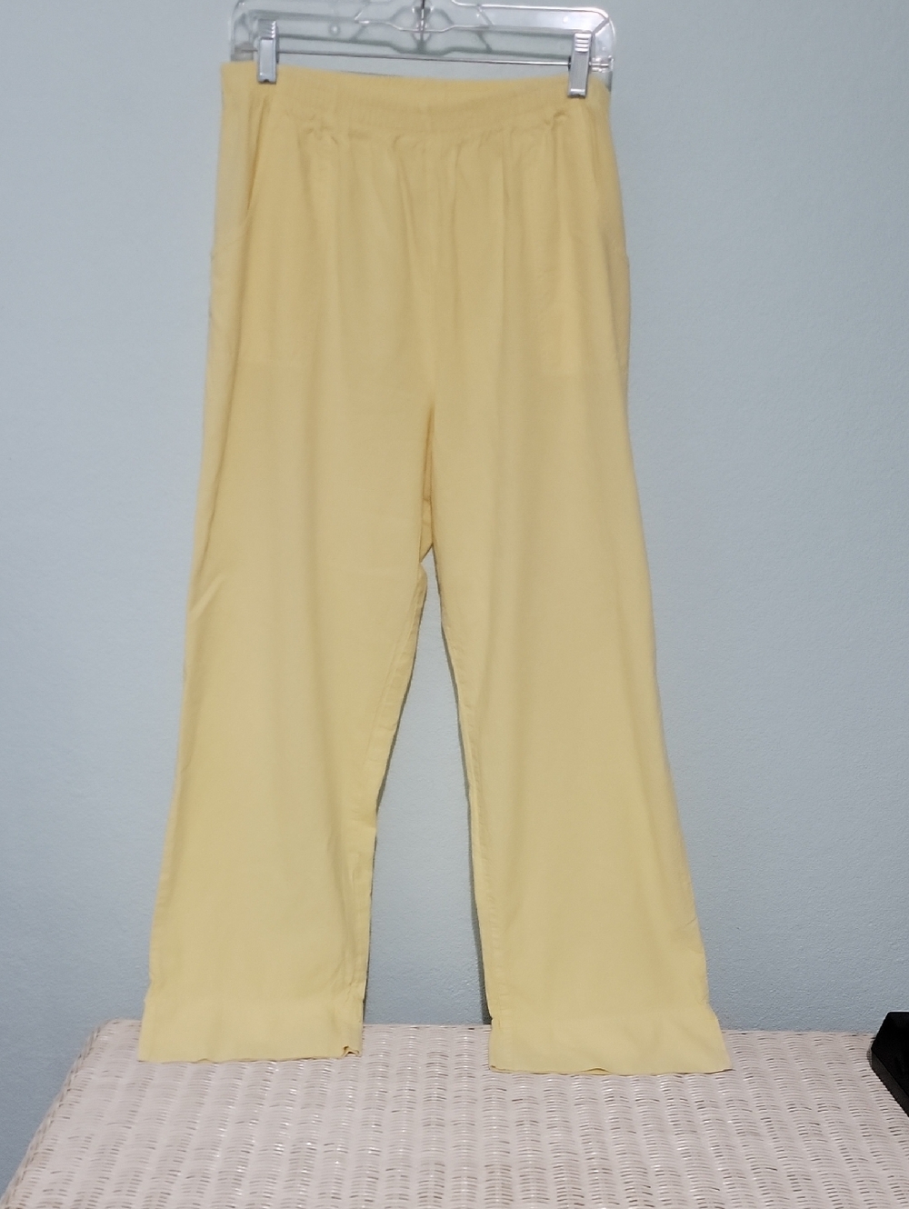Women's Wide Leg Pull-On Pants - Yellow